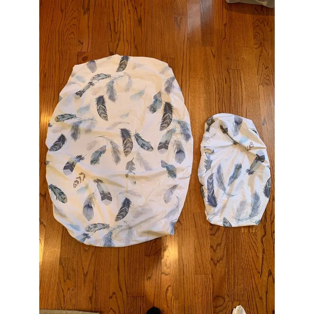 Oila Feathers Crib Sheet Convertible Bassinet Sheet / Changing Pad Cover